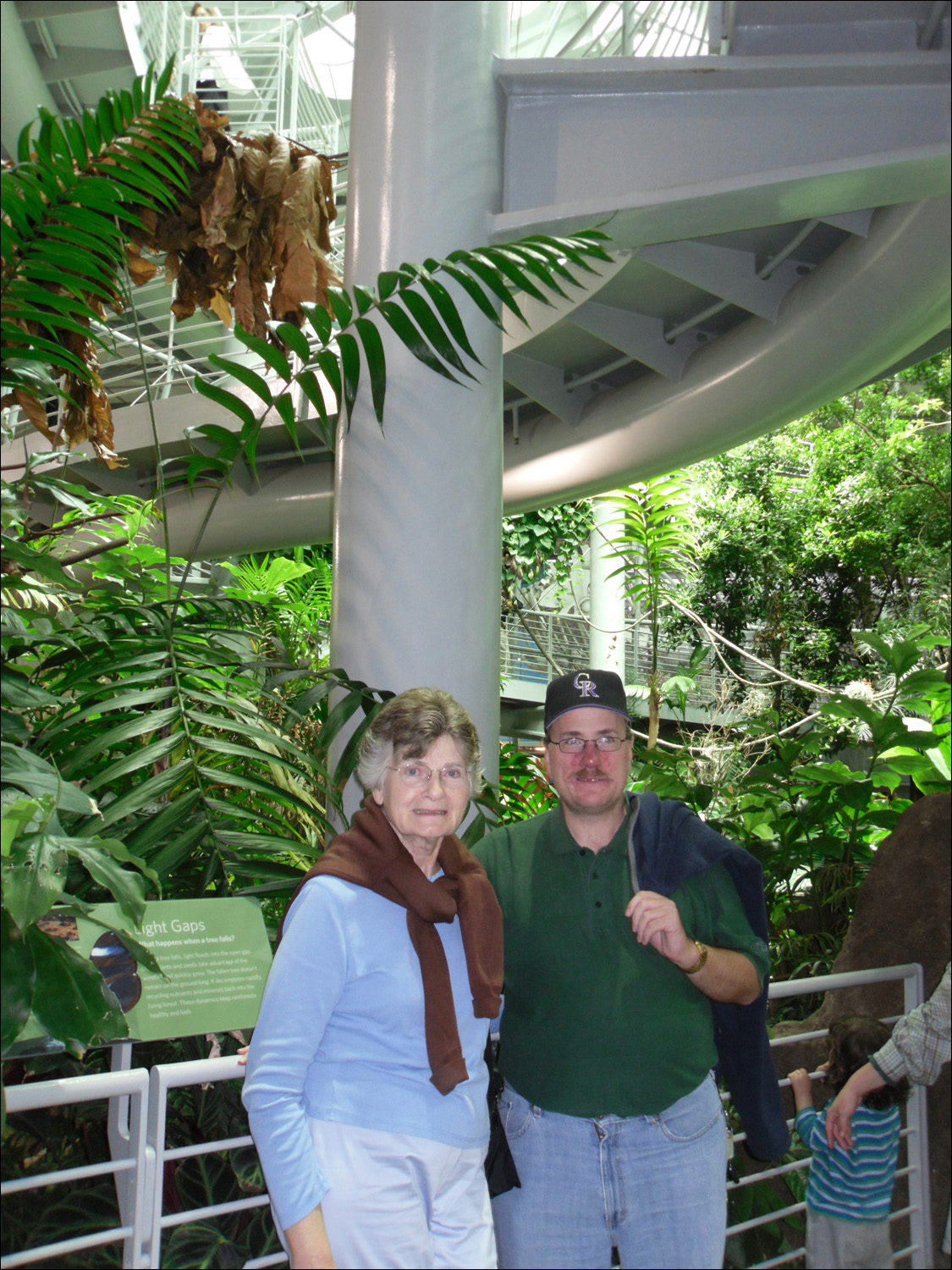David Burrall and Anne McCarthy inside rainforest